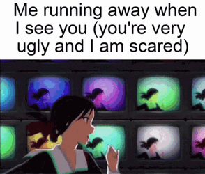 Why Are You Running Ugly Face Meme GIF