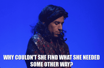 Why Couldn't She Find What She Needed Some Other Way Blue Background GIF