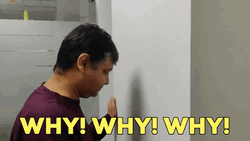 Why Guy Lightly Hit Forehead On Wall GIF