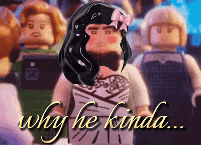 Why He Kinda Is Written On A Picture Of A Lego Figure GIF