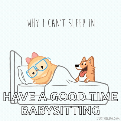 Why I Can't Sleep Babysitting Poster GIF