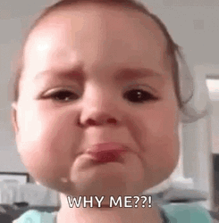 Why Me Cute Dramatic Baby GIF