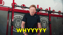 Why Screaming Black Shirt Gym Guy GIF