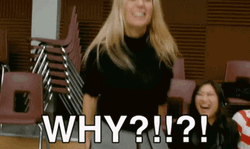 Why Screaming Blond Woman GIF