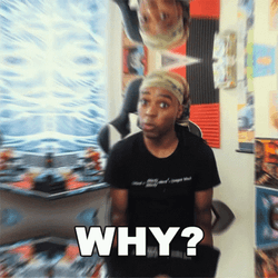 Why Sitting Black Shirt Guy GIF