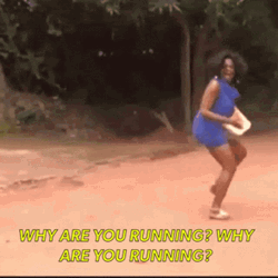Why You Running Funny Gag GIF