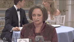 Wicked Debbie Downer Eyebrow Twitch GIF