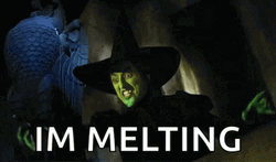 Wicked Green Witch Melting In Cave GIF