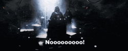 Wicked Villan Darth Vader Noooo Shouting  GIF