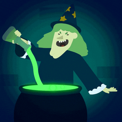 Wicked Witch Melting Making Green Potion GIF