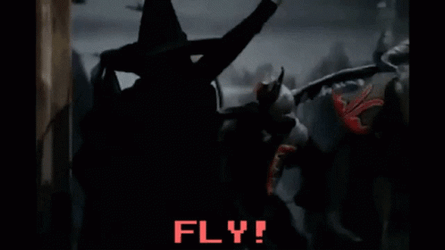 Wicked Witch Melting Monster Flying GIF