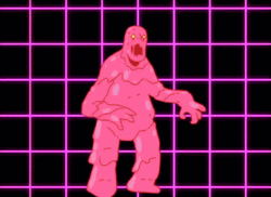 Wicked Witch Melting Neon Color Animation GIF