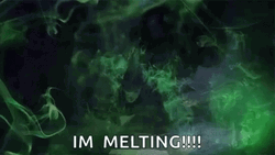 Wicked Witch Melting With Green Smoke GIF