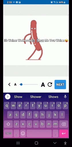 Wiener Dancing Animation On Wednesday GIF