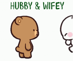 Wife Husband Hubby And Wifey Bears Hug GIF