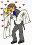 Wife Husband Wedding Kiss Carrying Bride GIF