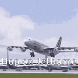 Wiggling Funny Plane Flapping Its Wings GIF