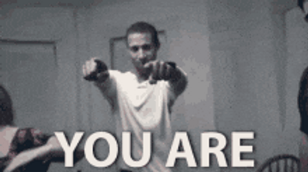 Wiggling Man Pointing You Are GIF