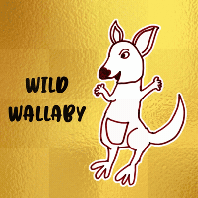Wild Wallaby Kangaroo Drawing GIF