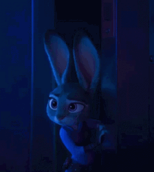 Wilde Appearing Between Judy Hopps Ears  GIF