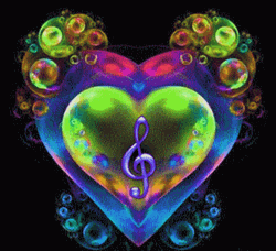 Wildflower Heart Music Rainbow Art GIF