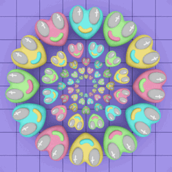 Wildflower Heart Psychedelic Pastel 3D Art GIF