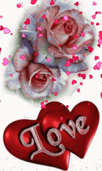Wildflower Heart Rain Love Typography GIF