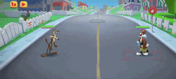 Wile E Coyote Chasing Road Runner Magnet GIF