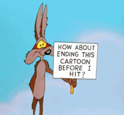 Wile E Coyote End The Cartoon GIF