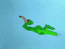 Wile E Coyote Flying In Suit GIF