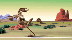 Wile E Coyote Running Into Fake Tunnel