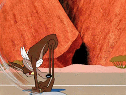 Wile E Coyote Twisting Twirl Loop GIF