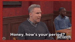 Will Ferrel Asking How's Your Period GIF