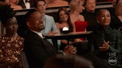 Will Smith Laughing At Oscars GIF