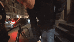 Willem Dafoe At The Street Flexing His Accessories GIF