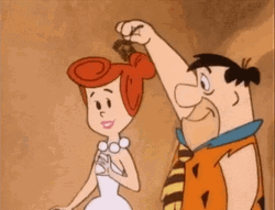 Wilma And Fred  Flintstone Car Special Christmas GIF