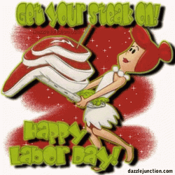Wilma Flintstone Good Morning Happy Labor Day  GIF