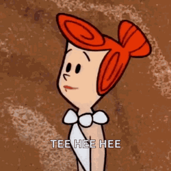 Wilma Flintstone Tee Hehe GIF