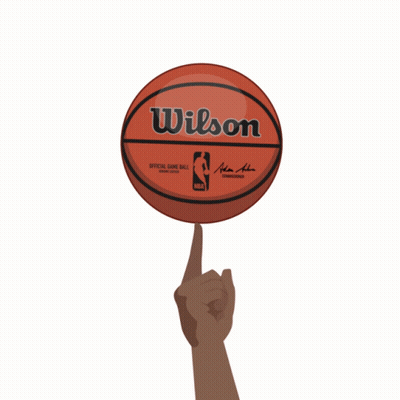 Wilson Basketball Held By Finger GIF