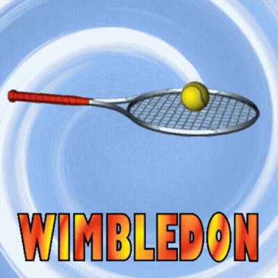 Wimbledon Tennis Racket And Ball GIF
