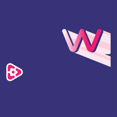 Win Win Win Logo On Blue GIF