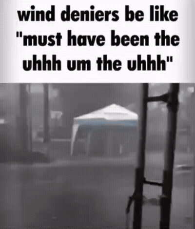 Wind Deniers Be Like Must Have Been Uhhh Um GIF
