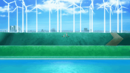 Wind Turbine Cluster Anime GIF
