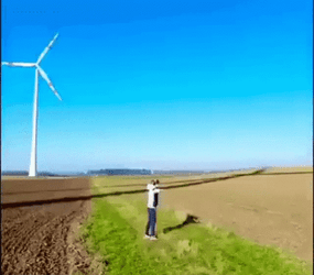 Wind Turbine Shadow Jumping GIF