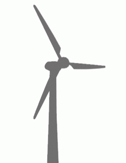 Wind Turbine Silhouette GIF