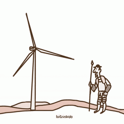 Wind Turbine Simple Art GIF