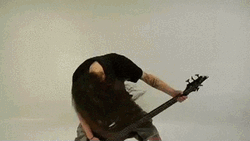 Windmill Headbang Metal Guitarist GIF