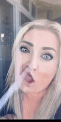 Window Licker Blonde Girl GIF