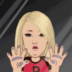 Window Licker Blonde Girl Animation GIF