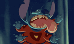 Window Licker Gross Stitch Cartoon Character GIF